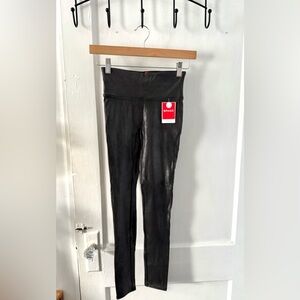 NWT Spanx faux leather leggings, XS petite